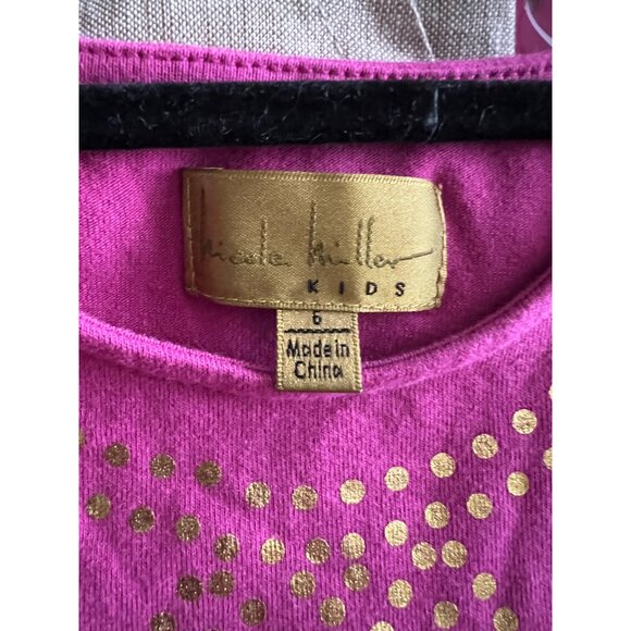 NWT Nicole Miller Purple Tank Top w/Gold Dot Design - Size 6 - Picture 5 of 5